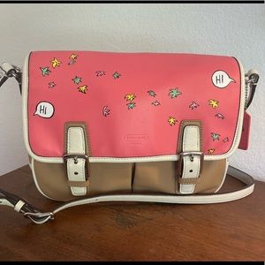 Hand Painted “Heartstopper” Coach Park Crossbody Bag
